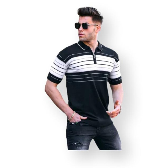 Vīriešu polo krekliņš melns Zuna PK5733 - T-krekls Vīriešu polo krekliņš melns Zuna PK5733 Premium