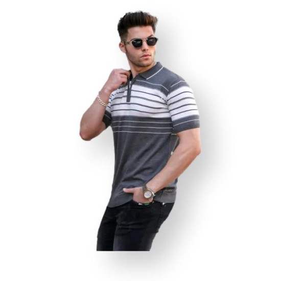 Vīriešu polo krekliņš pelēks Zuna PK5733 - T-krekls Vīriešu polo krekliņš pelēks Zuna PK5733 Premium