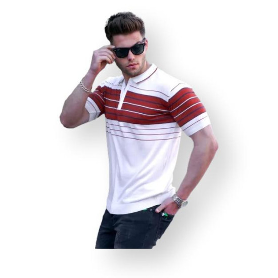 Vīriešu polo krekls baltā krāsā Zuna PK5733 - T-krekls Vīriešu polo krekls baltā krāsā Zuna PK5733 Premium