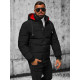 Vīriešu melna ziemas jaka Rock Ziemas jakas