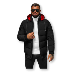 Men's black winter jacket Rock