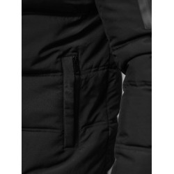 Vīriešu melna ziemas jaka Rock