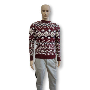 Vīriešu bordo džemperis Flake