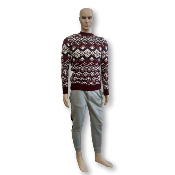 Vīriešu bordo džemperis Flake