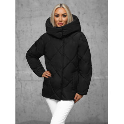 Women's black winter jacket Roma