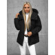 Sieviešu melna ziemas jaka Roma JS/5M3175/392 - Sievietēm Sieviešu melna ziemas jaka Roma JS/5M3175/392
