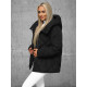 Sieviešu melna ziemas jaka Roma JS/5M3175/392 - Sievietēm Sieviešu melna ziemas jaka Roma JS/5M3175/392