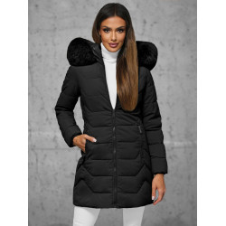 Sieviešu melna ziemas jaka Tamira