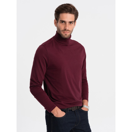Vīriešu bordo krāsas džemperis Ranol V6 OM-LSCL-0112 - Vīriešu bordo krāsas džemperis Ranol V6 OM-LSCL-0112
