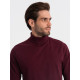 Vīriešu bordo krāsas džemperis Ranol V6 OM-LSCL-0112 - Vīriešu bordo krāsas džemperis Ranol V6 OM-LSCL-0112