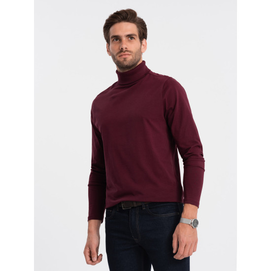Vīriešu bordo krāsas džemperis Ranol V6 OM-LSCL-0112 - Vīriešu bordo krāsas džemperis Ranol V6 OM-LSCL-0112