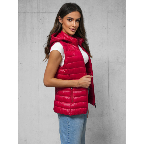 Sieviešu spīdīga sarkana veste Spark JS/16M9138/270 - Sievietēm Sieviešu spīdīga sarkana veste Spark JS/16M9138/270
