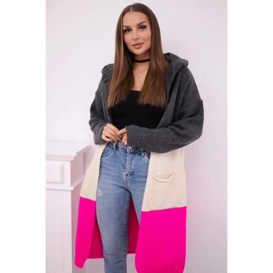 Women's tricolour cardigan Mune 24-35 - For women Women's tricolour cardigan Mune 24-35