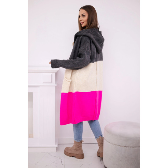 Women's tricolour cardigan Mune 24-35 - For women Women's tricolour cardigan Mune 24-35