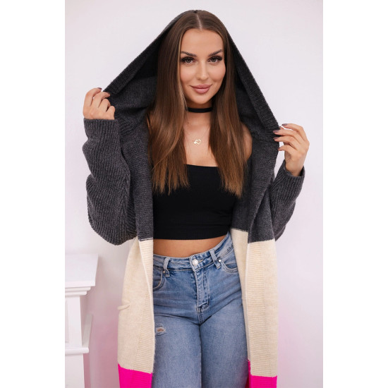 Women's tricolour cardigan Mune 24-35 - For women Women's tricolour cardigan Mune 24-35