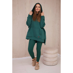 Sieviešu zaļš brīvā laika kostīms Mocca