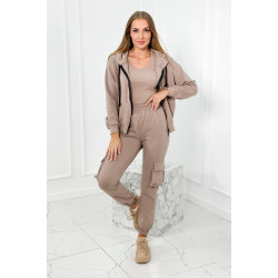 Trīsdaļīgs dāmu komplekts bēšā krāsā Lovet Trīsdaļīgs dāmu komplekts bēšā krāsā Lovet