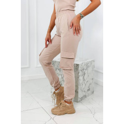 Trīsdaļīgs dāmu komplekts gaiši smilškrāsas krāsā Lovet Trīsdaļīgs dāmu komplekts gaiši smilškrāsas krāsā Lovet