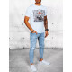 Men's white T-shirt Streetwear RX5070 - Action Men's white T-shirt Streetwear RX5070