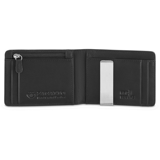 Vīriešu dabīgās ādas maks Noah (melns) ZG-X1-F2 - Aksesuāri vīriešiem Vīriešu dabīgās ādas maks Noah (melns) ZG-X1-F2 Premium