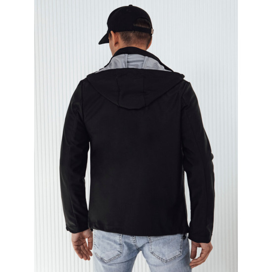 Men's black softshell jacket Luver TX4664 - Men's Jackets and Coats Men's black softshell jacket Luver TX4664