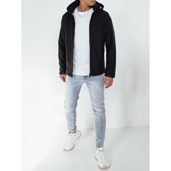 Men's black softshell jacket Luver TX4664 - Men's Jackets and Coats Men's black softshell jacket Luver TX4664