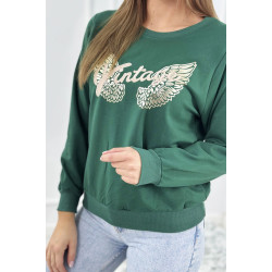 Sieviešu zaļš Vintage džemperis  Sieviešu zaļš Vintage džemperis