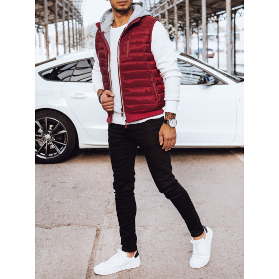 Vīriešu bordo krāsas veste Sigur TX4544 - Vīriešiem Vīriešu bordo krāsas veste Sigur TX4544