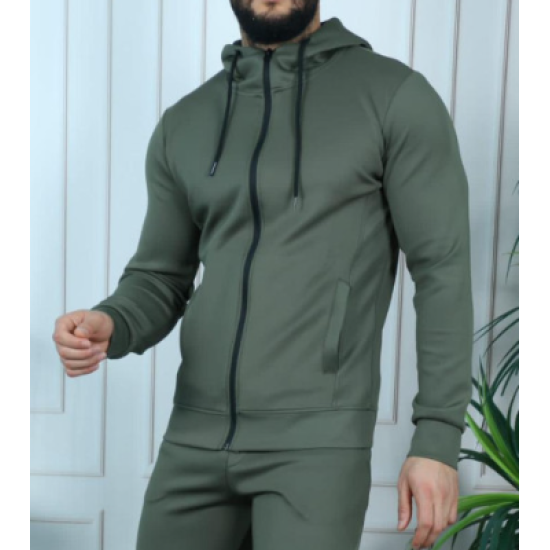 Vīriešu haki džemperis Fill PK3080 - Rīcība Vīriešu haki džemperis Fill PK3080