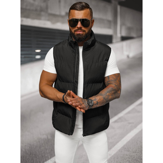Vīriešu melna veste Stog JS/18M1159/392 - Rīcība Vīriešu melna veste Stog JS/18M1159/392