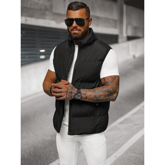 Vīriešu melna veste Stog JS/18M1159/392 - Rīcība Vīriešu melna veste Stog JS/18M1159/392
