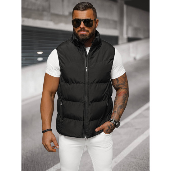 Vīriešu melna veste Stog JS/18M1159/392 - Rīcība Vīriešu melna veste Stog JS/18M1159/392