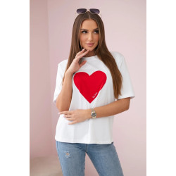 Sieviešu balts T-krekls Madame Sieviešu balts T-krekls Madame