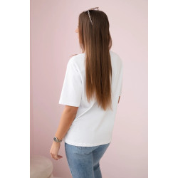Sieviešu balts T-krekls Madame Sieviešu balts T-krekls Madame