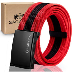 Divkrāsaina vīriešu auduma josta ar sprādzi Sponto