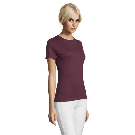 Sieviešu bordo krāsas T-krekls Regent Women 01825 - Vīriešiem Sieviešu bordo krāsas T-krekls Regent Women 01825