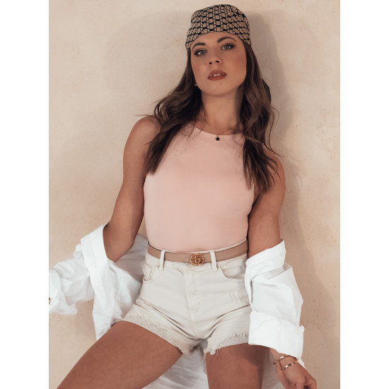 Sieviešu brūni džinsa šorti Popglam SY0384 - Sievietēm Sieviešu brūni džinsa šorti Popglam SY0384