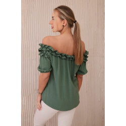 Sieviešu haki krāsas blūze Lorena Sieviešu haki krāsas blūze Lorena