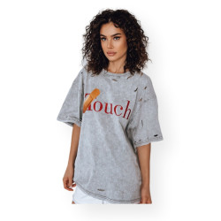 Sieviešu pelēks T-krekls Ouch Sieviešu pelēks T-krekls Ouch