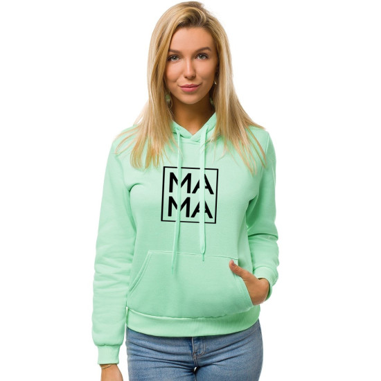 Sieviešu piparmētru džemperis MAMA JS/W02 - Džemperi Sieviešu piparmētru džemperis MAMA JS/W02