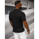 Męski czarny T-shirt Minex O/L1454 - Koszulka Męski czarny T-shirt Minex O/L1454
