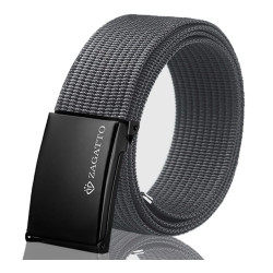 Vīriešu pelēka auduma josta ar sprādzi Sponto