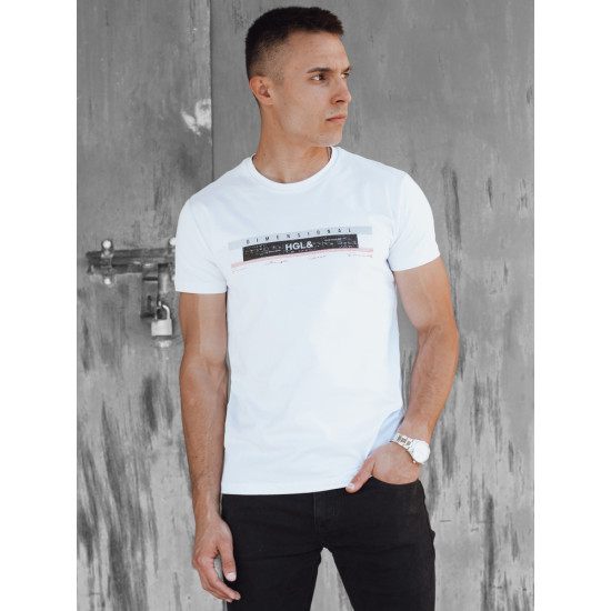 Vīriešu balts T-krekls Dimensional RX5556 - T-krekls Vīriešu balts T-krekls Dimensional RX5556