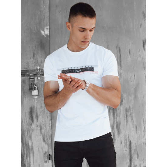 Vīriešu balts T-krekls Dimensional RX5556 - T-krekls Vīriešu balts T-krekls Dimensional RX5556