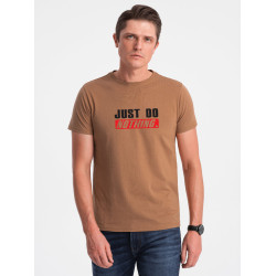 Vīriešu brūns t-krekls Vienkārši neko nedari
