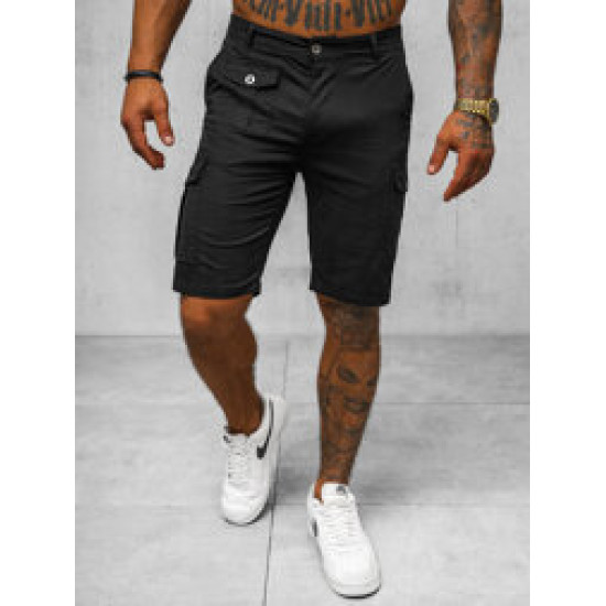 Miesten mustat chinot shortsit Kolin NB/MP0188N - Lyhytelokuvat | Sillat Miesten mustat chinot shortsit Kolin NB/MP0188N