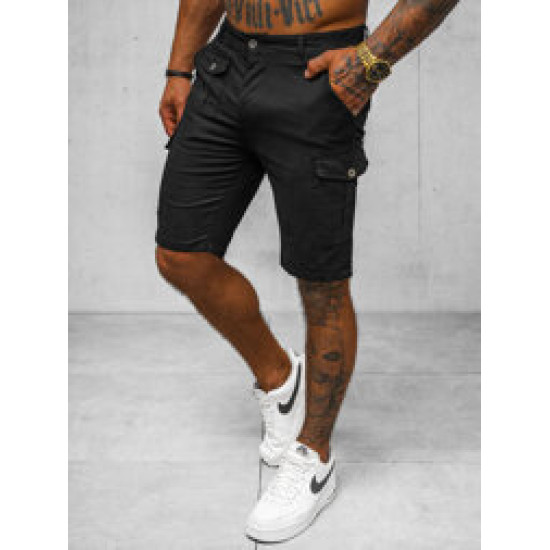 Miesten mustat chinot shortsit Kolin NB/MP0188N - Lyhytelokuvat | Sillat Miesten mustat chinot shortsit Kolin NB/MP0188N