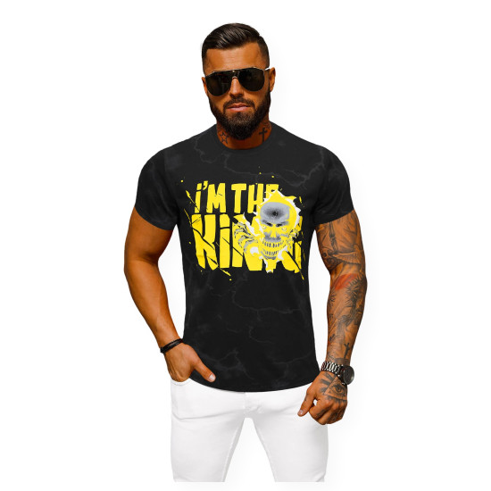 Vīriešu melns krekls King JS/Y70028Z - T-krekls Vīriešu melns krekls King JS/Y70028Z
