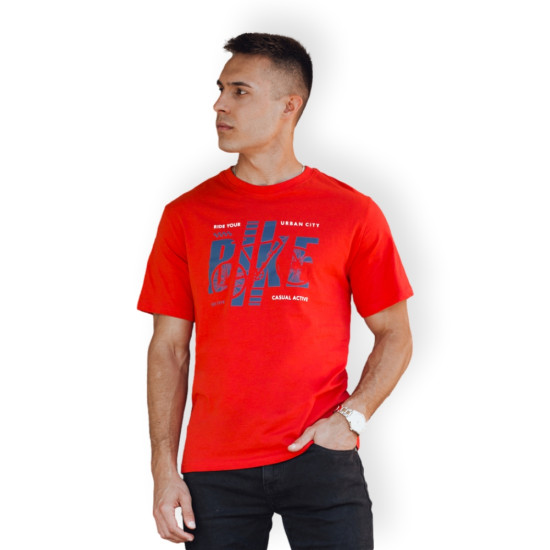 Men's orange Bike T-shirt RX5448 - T-shirt Men's orange Bike T-shirt RX5448