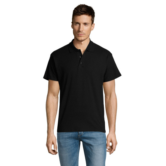 Vīriešu melns polo krekliņš Summer PK11342 - T-krekls Vīriešu melns polo krekliņš Summer PK11342